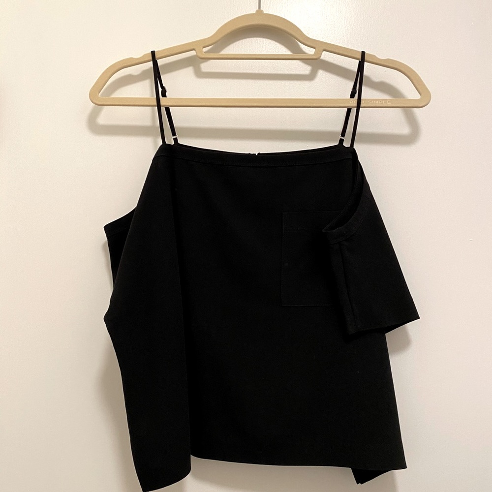 T by Alexander Wang Crepe Off Shoulder Top (2)
